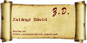 Zalányi Dávid névjegykártya